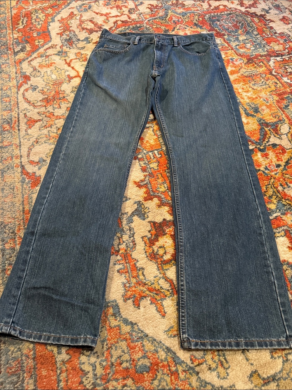 Levi's Men's Bootcut Jeans in Dark Blue Denim